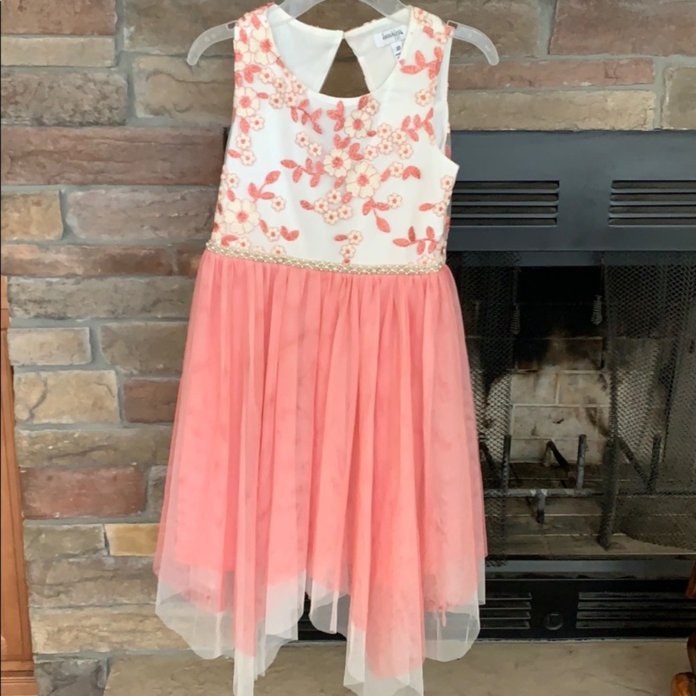 Pink and white Speechless Kids dress size 10